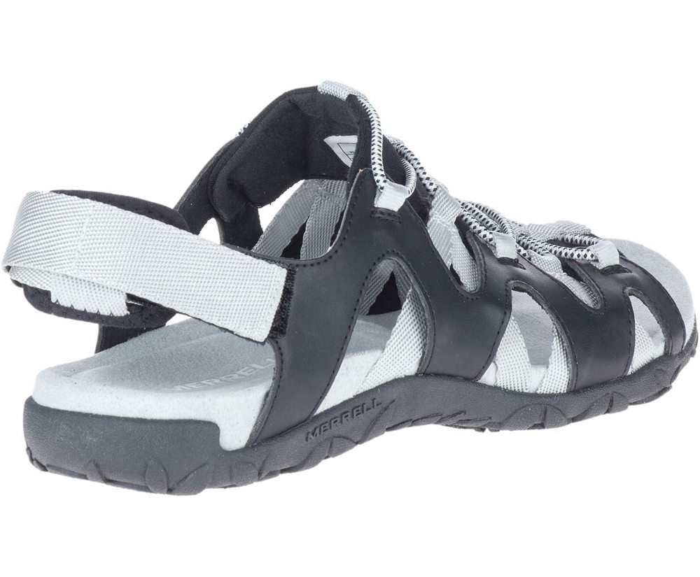 Merrell Sandals White/Black - Terran Cage Backstrap - Womens 08HDSICTB